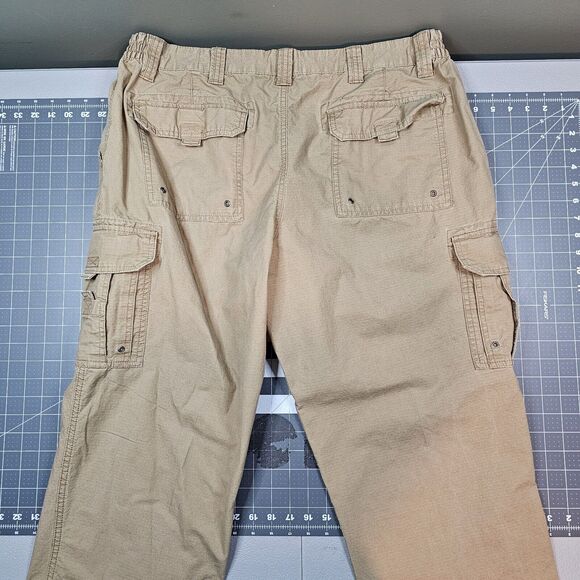 Redhead Cargo Pants 40x30 Fulton Khaki Tan Ripstop Canvas Work Stretch Outdoors - Picture 9 of 16